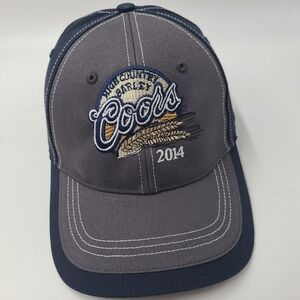 Coors Hat High Country Barley 2014 Adjustable Richardson Beer Gray Blue Casual